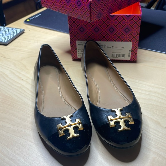 Tory Burch  Everly ballet flat with Napa leather black size 9 - Picture 3 of 6